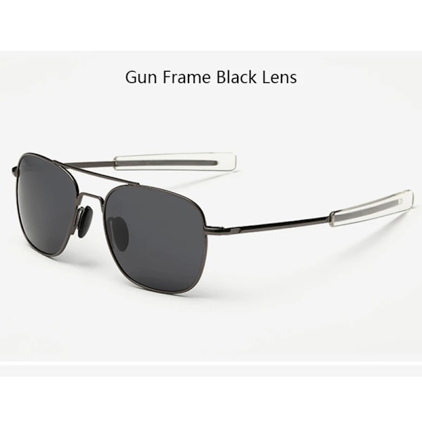 Trendy Sorte US Army Militære Pilot Solbriller til Mænd - Mærke American Optical Polariserende Solbriller Oculos De So Red