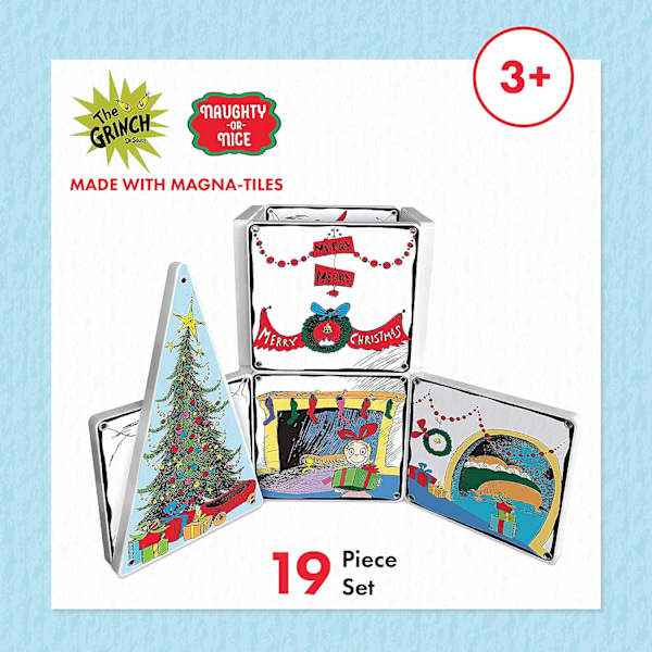 Begränsad upplaga Grinch magnetiska byggleksaker från Dr. Seuss' ”Grinchen som stal julen”, pedagogiska leksaker för åldrarna 3+, 19 delar
