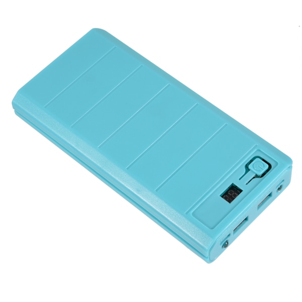 20000mAh 8 x 18650 Paristot Power Bank Kit Kotelo Kuori Kaksois-USB Type C + Micro USB Portti Sininen