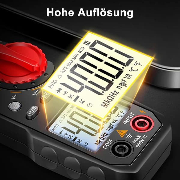 Digital AC Multimeter Klememeter DC AC Spenningsamperemeter Spenningstester Hz Amperemeter NCV Ohm Test