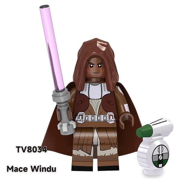 8 st/ set Star Wars Byggstenar Actionfigurer Luke Skywalker Mace Windu Montering Minifigurer Samlarleksaker Fans Barn Presenter null none