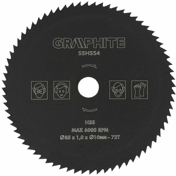 HSS-sahanterä 85mm x 10mm x 72T Musta Pieni Pyörösahanterä 85 10 Sähköpora Mini Pieni Sahanterä Kovametalli Pyörösahanterä[GKS]