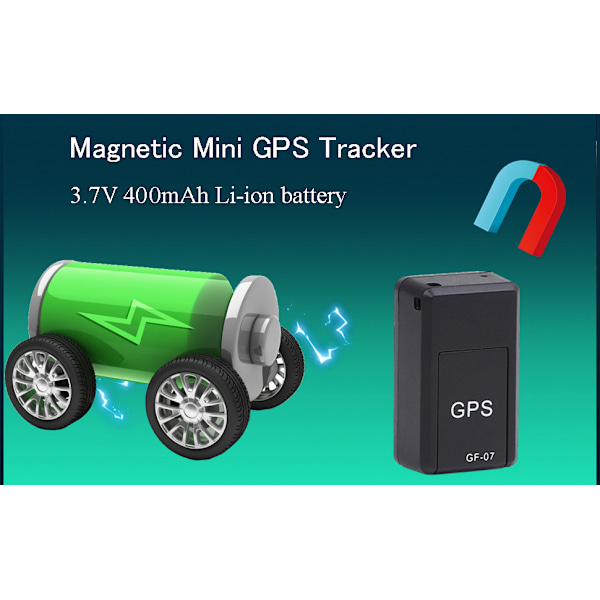 Mini GPS Bilspårare Inspelare GPS Locator GPS Smart Magnetisk Spårare för Fordons-/Personalpositioneringssystem Locator