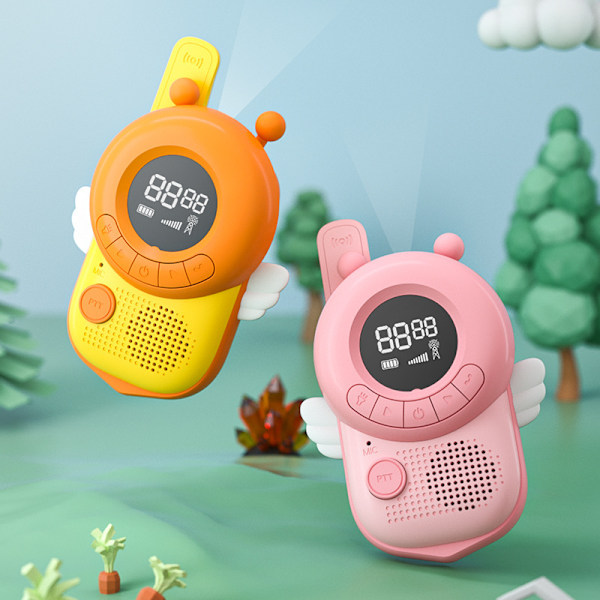 Set med 2 bi-walkie-talkies leksakspresenter för flickor 3 4 5 6 7 8 år