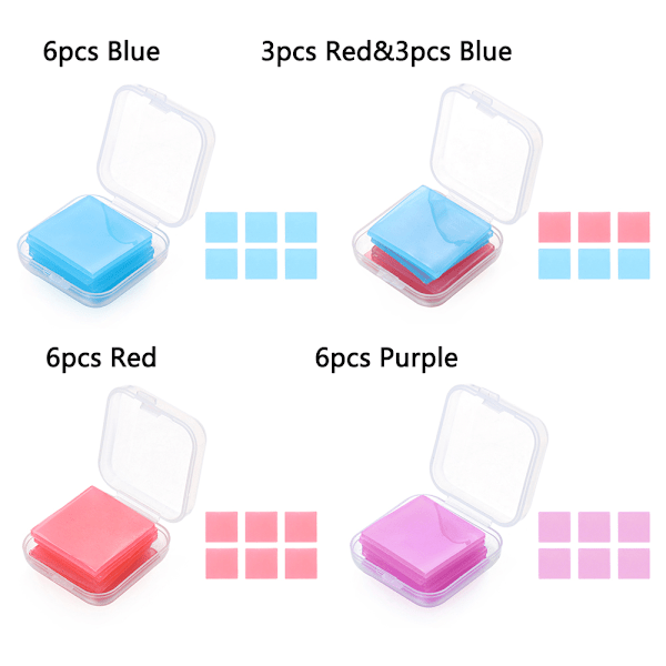 Diamantmaling Lim Clay Bor 3pcs Red&3pcs Blue
