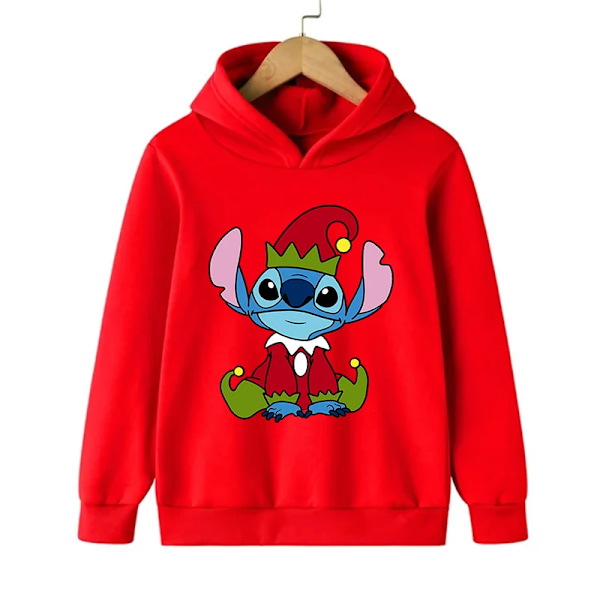 Rolig 90'er julestitch luvtröja Børn Tegnede Tøj Børn Pige Dreng Lilo and Stitch Sweatshirt Hoody Baby Casual Top 59022 59022 110CM