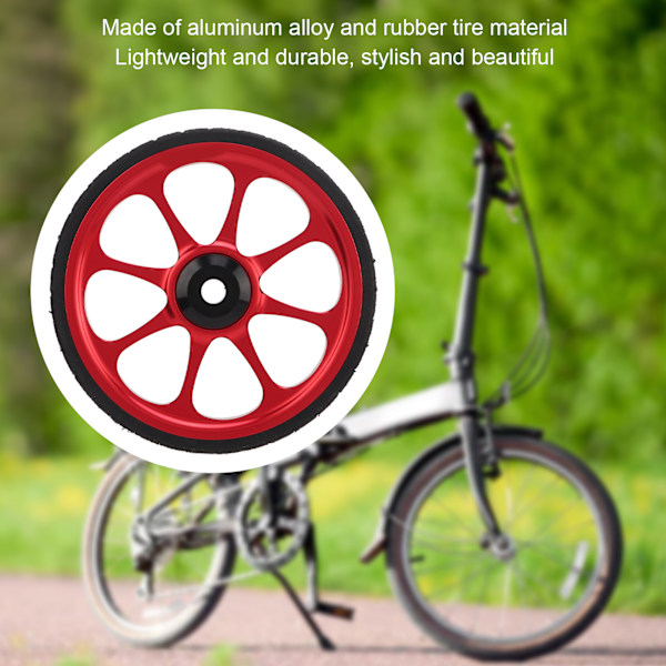 Foldbar cykel i aluminiumlegering, letvægtshjul 82 mm, udvidet leje, letvægtshjul til Brompton 3sixty foldbar cykel, rød