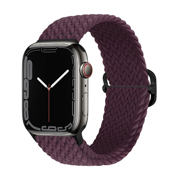 Punottu silmukka Apple Watch -remmiin 44mm 40mm 45mm 41mm 42mm 38mm 49mm Joustava Solo-ranneke iWatch-sarja 9 se 7 5 6 Ultra2 Band 57.Crimson cherry 57.Crimson cherry 42mm 44mm 45mm 49mm