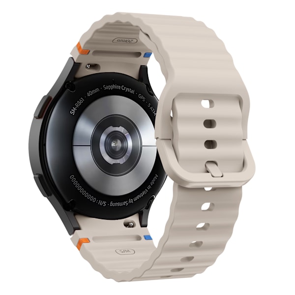 SimpleThings Sport Silikonarmband Utan Glipa för Samsung Galaxy Watch 7/6/5/4 Starlight Starlight Watch7/FE/6/5/5Pro/4