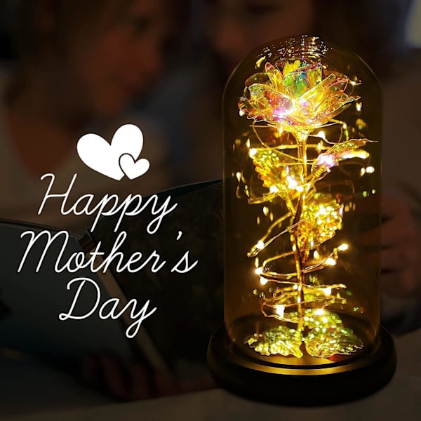 Evig Blomst Glas Lampeskærm Rose Valentinsdag Gave til Kæreste Gave Ornament Simulation Blomst