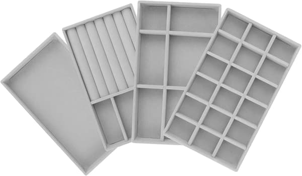 Smyckesbricka Organizer Set, Smyckeskrin Organizer Smyckesförvaring Display Showcase Smyckesförvaringsbricka