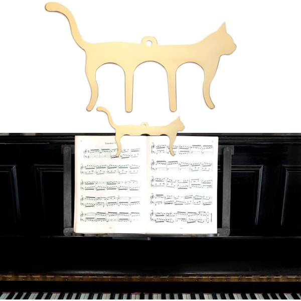 Metal Music Book Holder, Sheet Music, Page Holder, Music Stand Clip, Cute Cat Shaped Metal Piano Music Bookmark