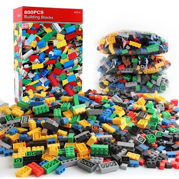 Byggeklodser Stor Pakke. 800 dele Multicolor multifärg