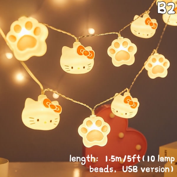 Tecknad karaktär Led Strip Lights Cat Light Decoration Hello K B2