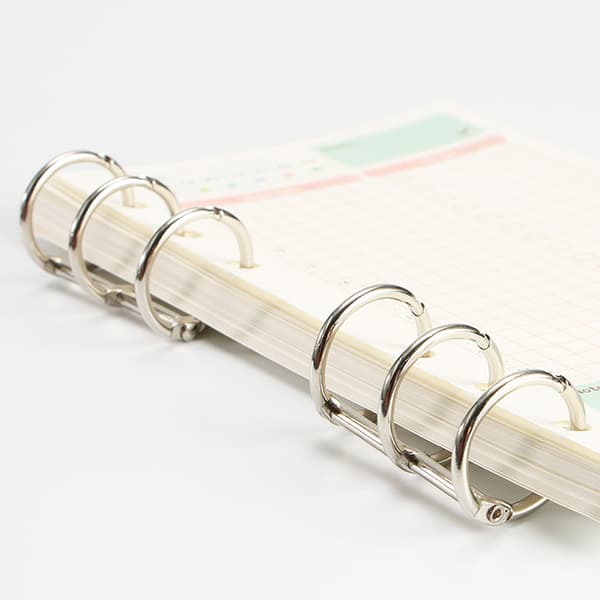 2 stk. metal 3 ringe ringbind notesbog hængslede ringe album spiral gold