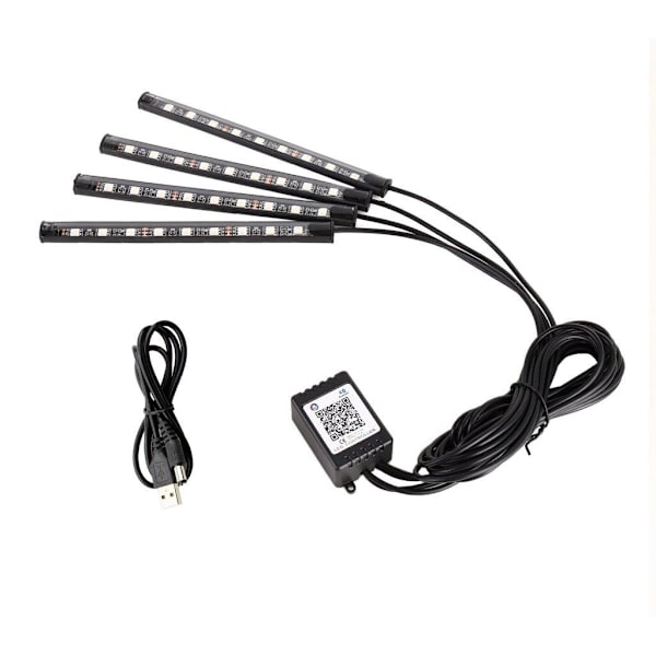 4 LED-strips til bilinteriør