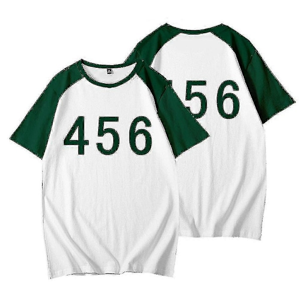 Squid Game T-shirt Korte Ærmer Digital Print Top Cosplay-Perfekt 456 456 M