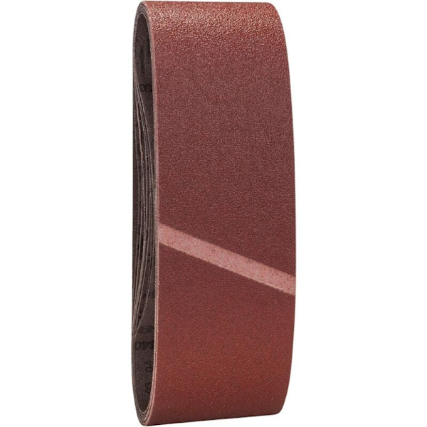Tilbehørssæt med 9 slibemidler til båndslibere 75 x 533 mm korn 3 x 60 + 3 x 80 + 3 x 100