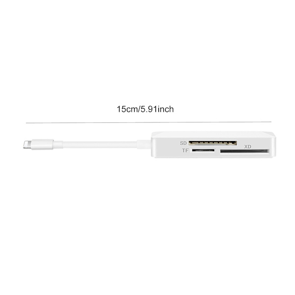 Mini Minneskortläsare 3 i 1 Kortläsare Ios8Pin Kortläsare TFSD XD 3 i 1 Kortläsare för Laptop Telefon Tablet