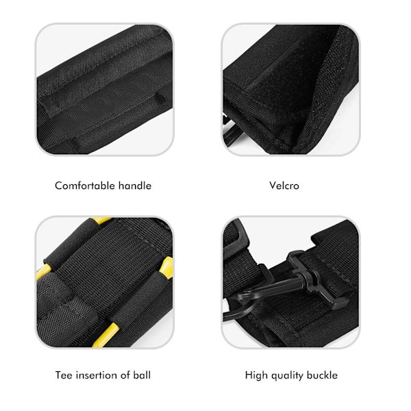 Golfbag for menn, bærbar mini søndagsbag med tee-holder for 5 køller, lett bæreveske