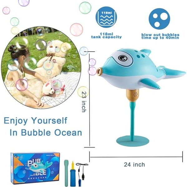 Bubbelmaskin, bubbelmaskin för barn, automatisk bubbelblåsare för småbarn, 100