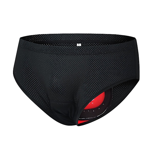 Cykeltrosor för män, andningsbara vadderade cykelbyxor, cykelunderkläder, shorts, svarta Black L