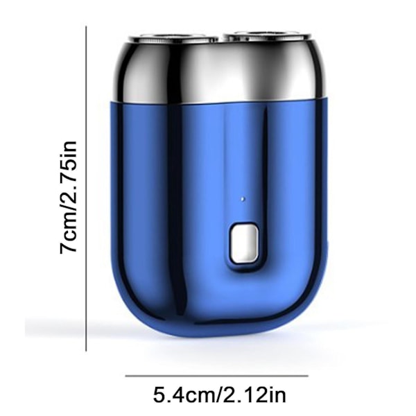 Mini Barbermaskine Bærbar Elektrisk Barbermaskine Til Mænd USB Genopladelig Barbermaskine Hjem Rejse Blue