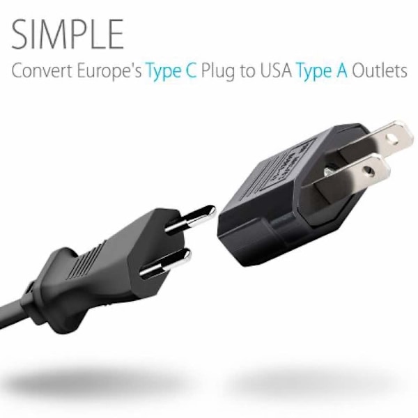 Reiseadapter EU til USA 3-pakning