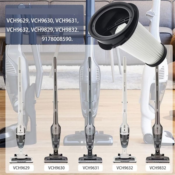 Udskiftningsfilter til Eureka støvsugerfilter, til VCH9629 VCH9630 VCH9631 VCH9632 VCH9829 VCH9832