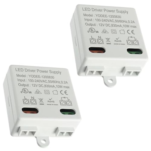 12 V/dc 10W Mini LED Transformer LED Transformer Mini til 12 V LED-lys og strimler Ingen minimumsbelastning