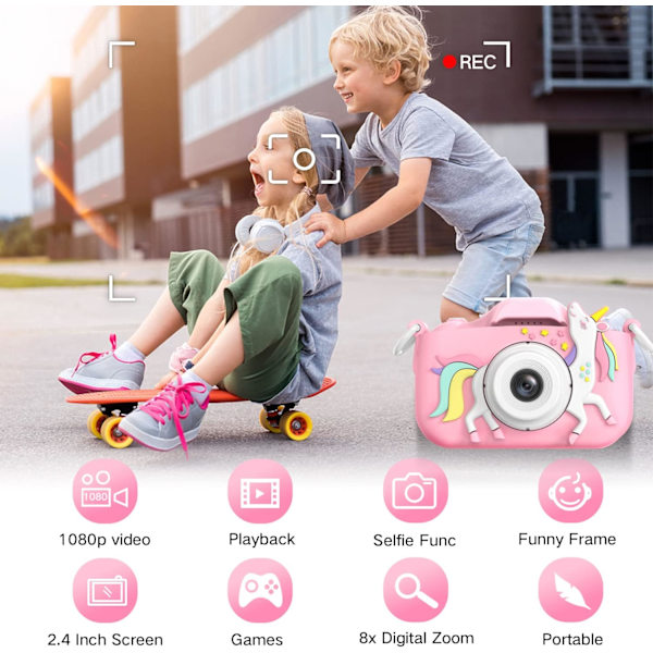 Barnekamera leker for jenter og gutter 3-8 år, digitalt videokamera for barn