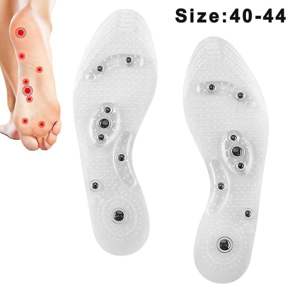 HHL 1 Pair Gel Acupressure Magnetic Insoles/inserts For Foot/feet Therapy