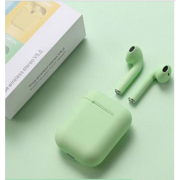 i12 Trådløse Bluetooth Øretelefoner TWS Touch Bluetooth Hodetelefoner Green