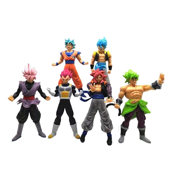 st Dragon Ball Z Figurer Sæt: Super Saiyan Goku Son Blue Gokou Vegeta & Broly Actionfigurer As shown