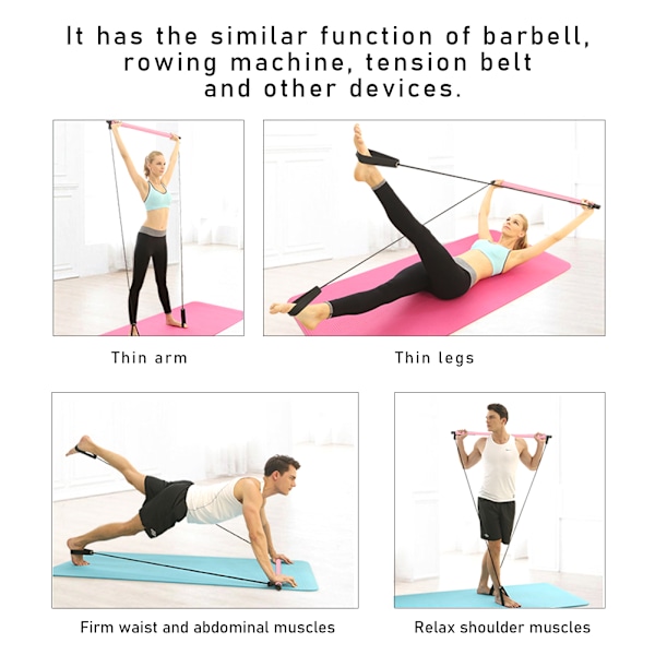 Jooga Vetoköysi Kuntoiluvälineet Pilates Tanko Monitoiminen Kotikuntoilu Joustavat Tangot Lihasten Rentoutus 0.7