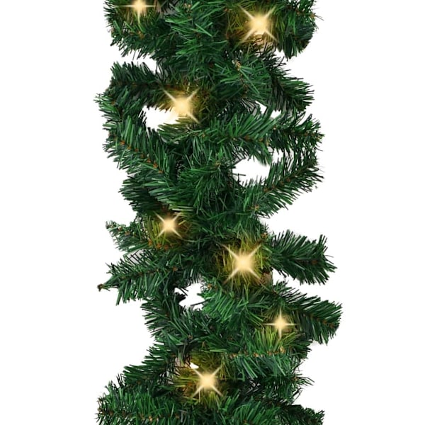 vidaXL Joulukranssi LED-valaistuksella 10 m Green Green