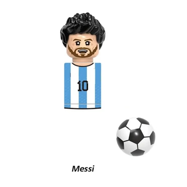 2024 NYE Verdensberømte Fodboldspillere Figurer Messi Ronaldo Neymar Lewandowski Mini Action Byggeklods Model Legetøj Børnegaver 20