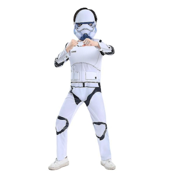 4-12 år Barn Hvit Døds-Trooper Stormtroopers Star Wars Cosplay Kostyme med Maske Halloween Julegave 10-12 Years