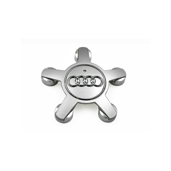 Set med 4 navkapslar 4f0601165 N hjul emblem, för 135 mm navkapslar för Audi (silver) - Perfet