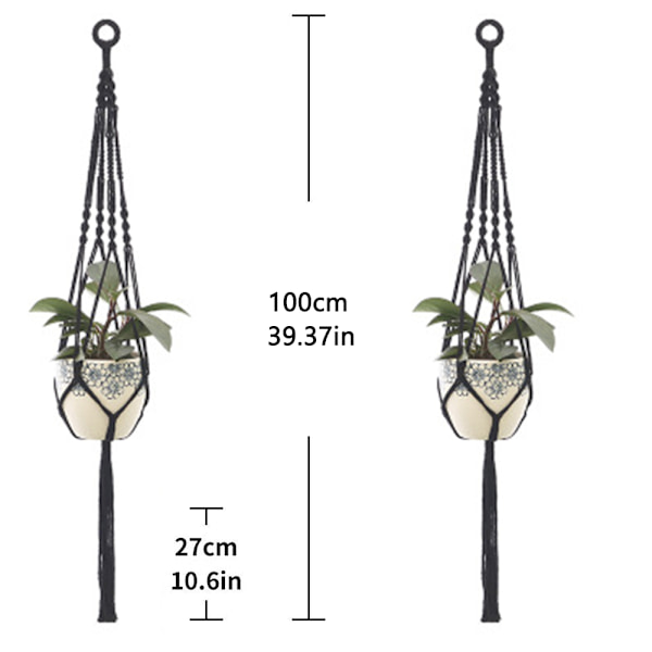 st Macramé växtampel hängande blomkorg, stil 4
