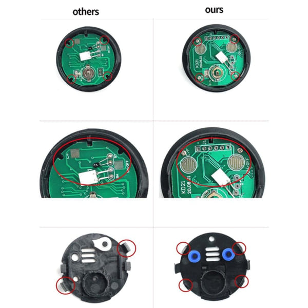 5 stk Mini Digital LCD Temperatur- og Fuktighetsmåler Trådløs Termometer Innendørs/Utendørs Hygrometer Hvit