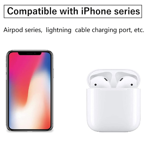 4 stk. iPhone opladerport støvprop, beskyt din telefon, Sort