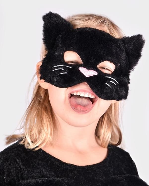 Kattemaske til børn - Øjenmaske Kat Black black
