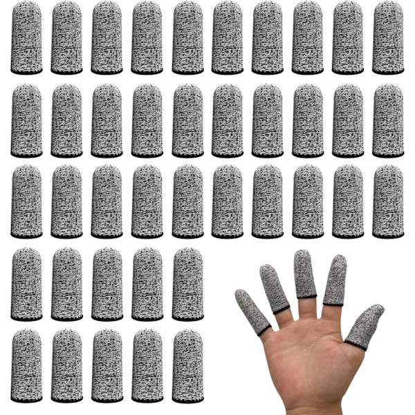 40 stk. fingerspidsbeskyttere, genanvendelige fingerbeskyttere, elastiske fingre