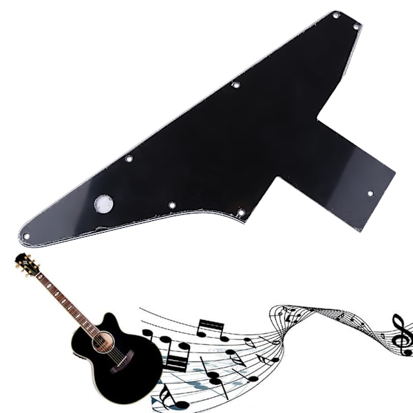 3-lags plekterbeskytter til Explorer til Gibson '76 Reissue sort del