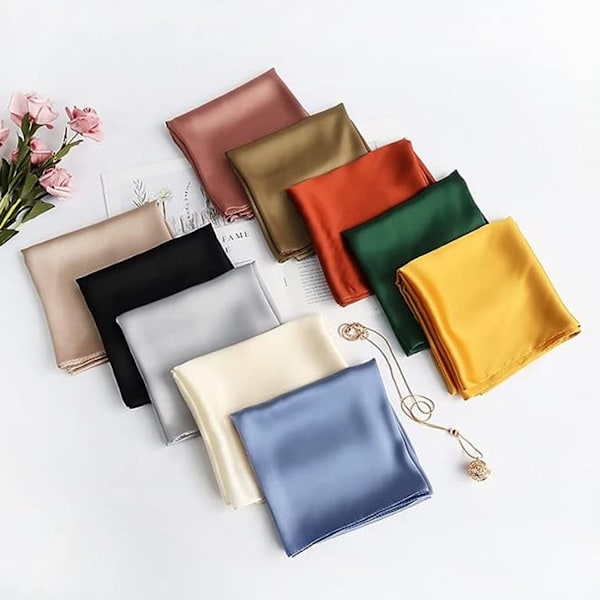 Grön dam silkescarf, siden, lätt