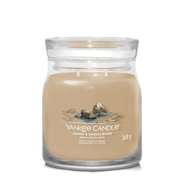 Bärnsten och sandelträ signaturljus medium modell - Yankee Candle 11.4 Brown