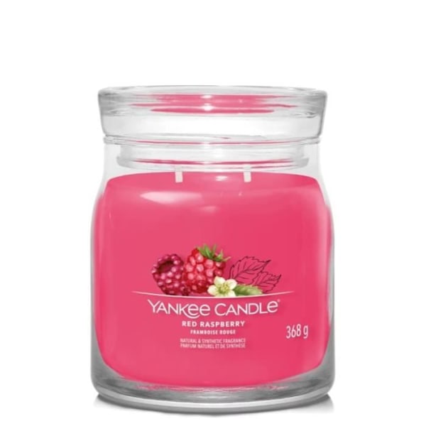 Röd hallon signatur ljus medium modell - Yankee Candle