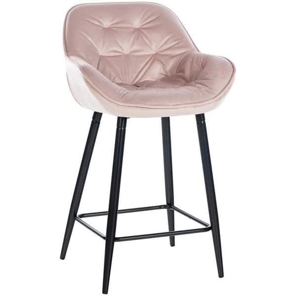 -CLP-Barstol Gibson med Metallben-Array rosa