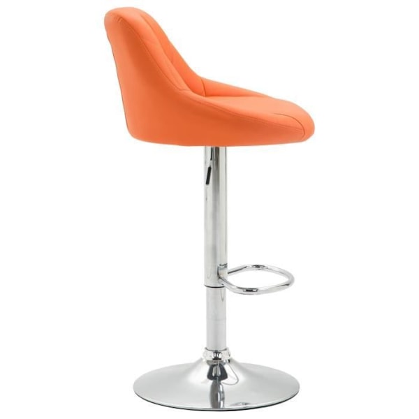 Lazio barstolar i konstläder - Orange - Justerbar i höjdled - Design - Bekväm Orange